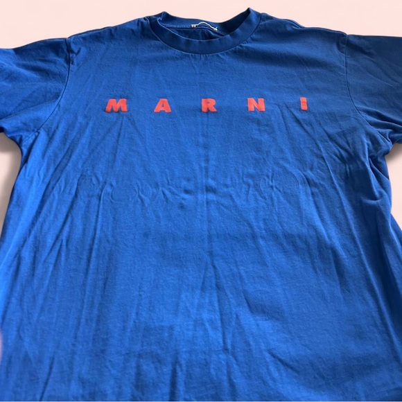 Marni Vibrant Blue Short Sleeve Tee - Picture 1 of 4